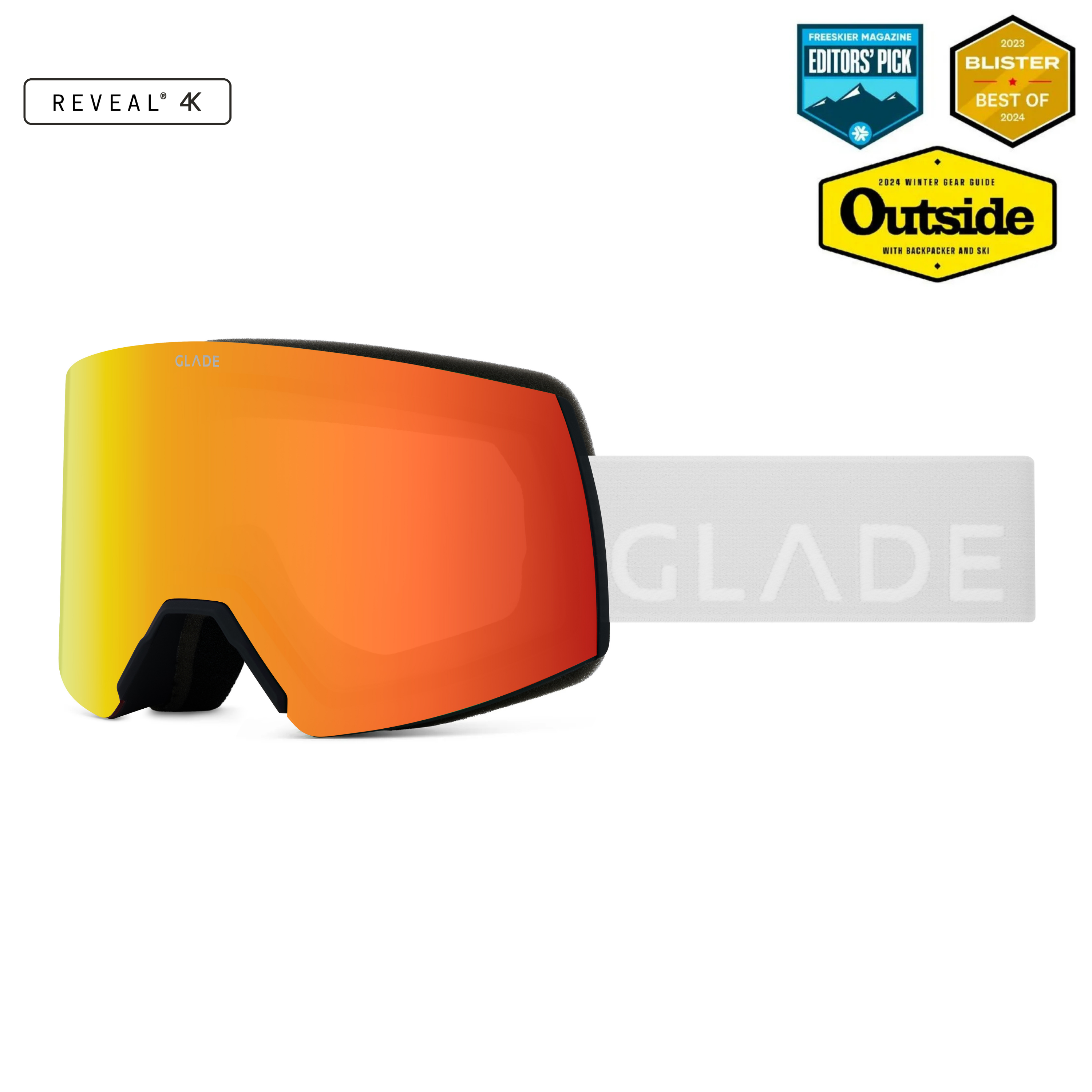 Adapt Low-Bridge Ski Goggles Photochromic Fit for All Glade